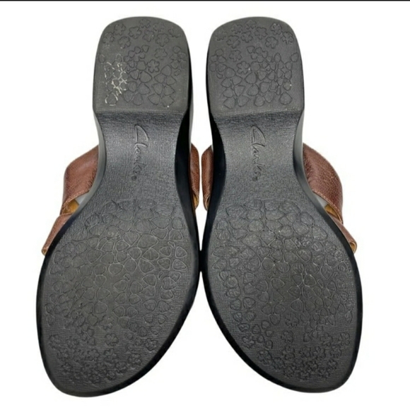 Clark women's 7.5 leather slides - Picture 7 of 9
